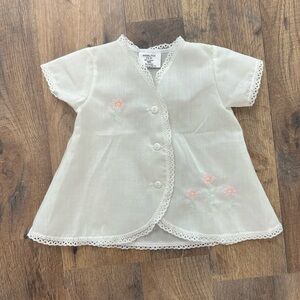 Vintage Newborn White Top for baby